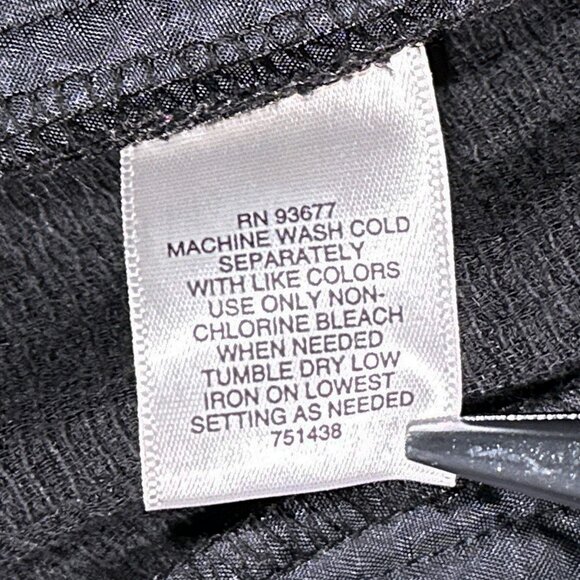 Liz Claiborne‎ Black Capris Pants Texture Size 14 - Picture 13 of 16